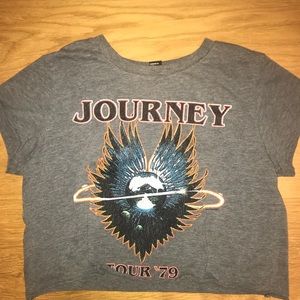 gray crop top from f21